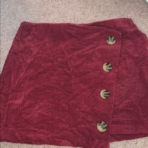 Corduroy Maroon Skirt